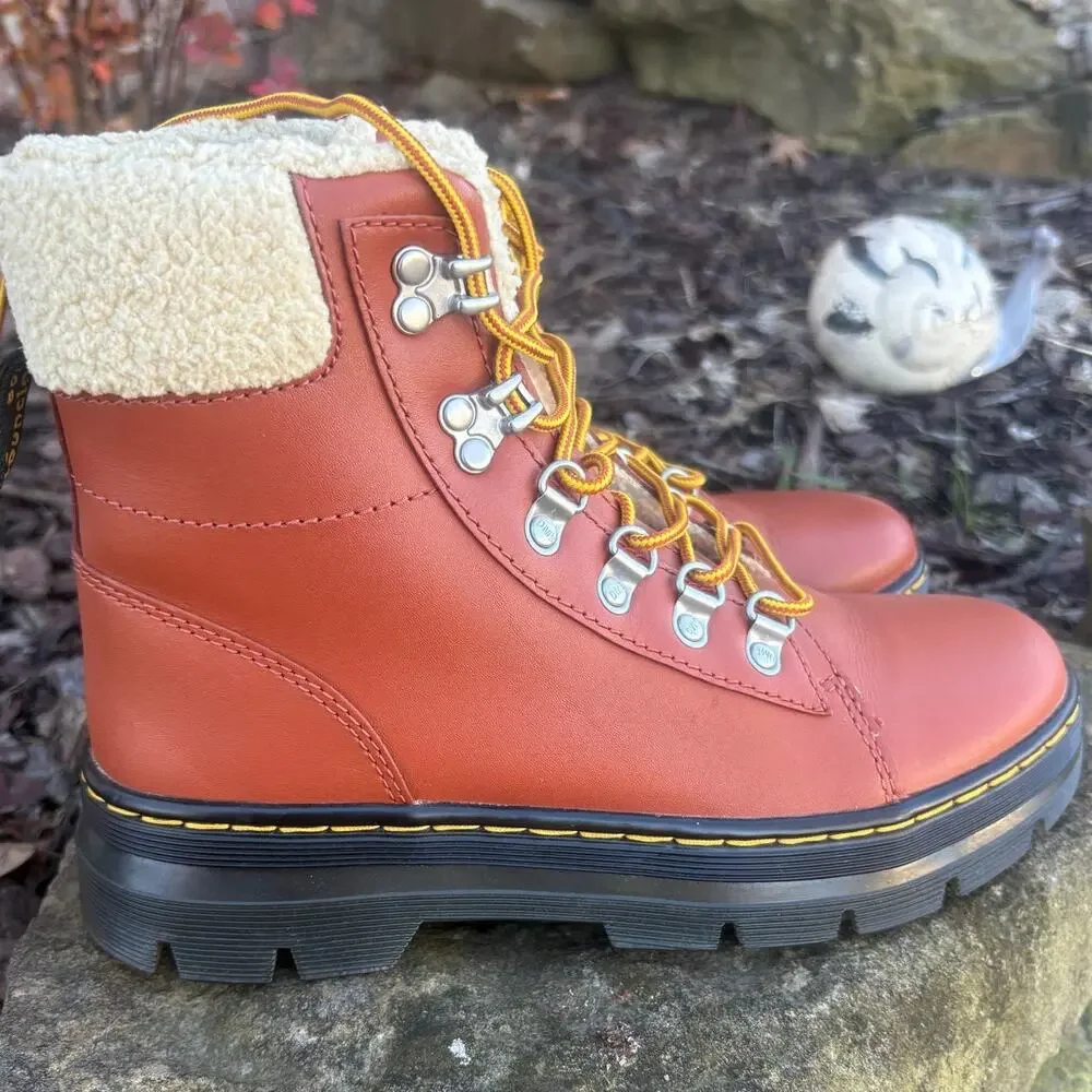 NEW Dr Martens Combs Faux Fur‎ Lined Boots Size 7 - Picture 2 of 7